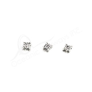 (CLOSE OUT) BEADS - METAL SQUARE SPACER (PK 100) 5 MM L X 3 MM T