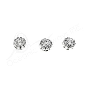 (CLOSE OUT) BEADS - METAL FLAT FLOWER (PK 50) 11 MM D X 4 MM T