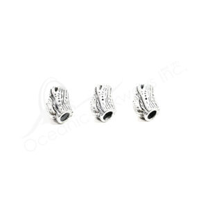 (CLOSE OUT) BEADS - METAL CURVED TUBE WOOD BRANCH (PK 100) 11 MM L X 5 MM D