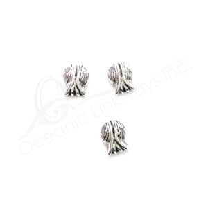 (CLOSE OUT) BEADS - METAL NUT (PK 100) 1 CM L X 5 MM T