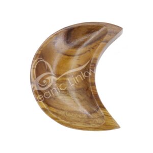Teak Wood Moon Crescent Bowl