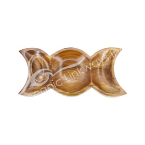 Teak Wood Triple Moon Bowl