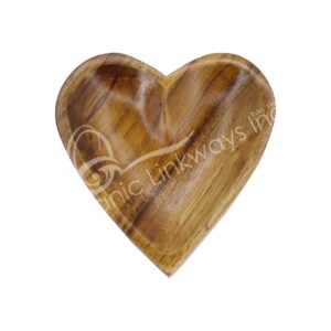 Teak Wood Heart Bowl