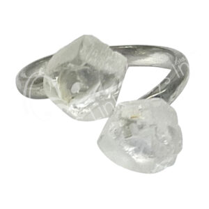 RING - CRYSTAL QUARTZ FACETED POINT ADJUSTABLE (PK 3)