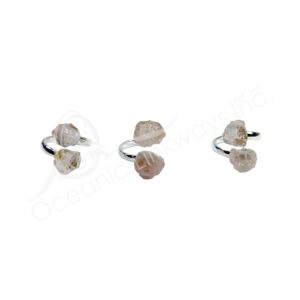 Rose Quartz Adjustable Ring (Pack of 3)
