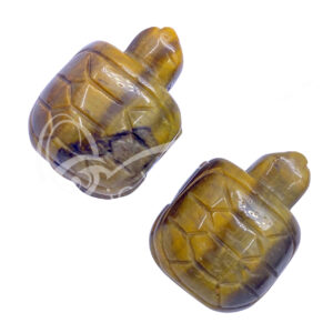 Tiger Eye Turtle Carving