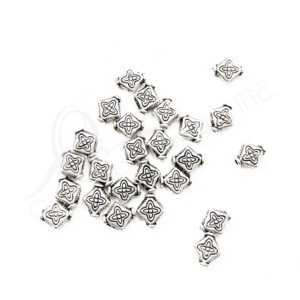 (CLOSE OUT) BEADS - METAL DIAMOND SPACER (PK 100) 1 CM L X 3 MM T