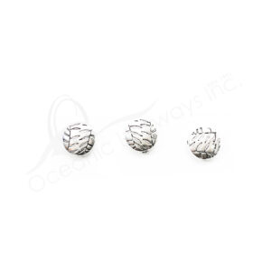 (CLOSE OUT) BEADS - METAL FLAT ROUND WITH BRANCHES (PK 100) 1 CM D X 4 MM T