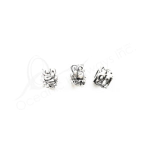 (CLOSE OUT) BEADS - METAL TUBE EMBOSSED (PK 50) 7 MM W X 7 MM L
