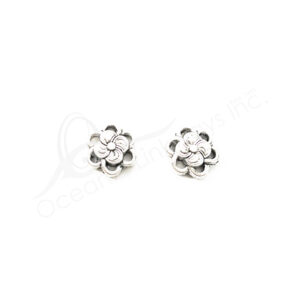 (CLOSE OUT) BEADS - METAL DOUBLE FLOWER (PK 50) 14 MM W X 4 MM T