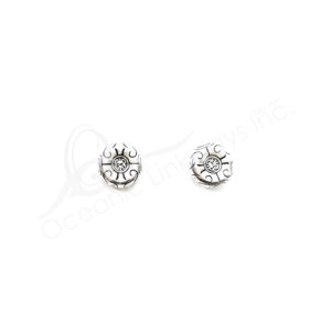 (CLOSE OUT) BEADS - METAL CHINESE SYMBOL (PK 50) 1 CM D X 4 MM T