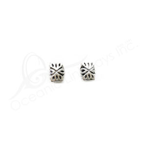 (CLOSE OUT) BEADS - METAL RECTANGLE TUBE (PK 50) 8 MM L X 7 MM T