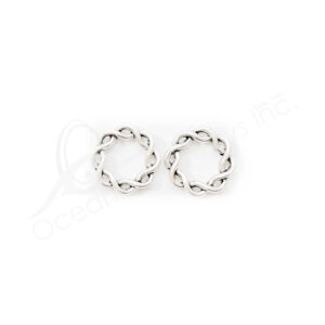 (CLOSE OUT) BEADS - METAL TWISTED RING (PK 100) 1.5 CM D X 3 MM T