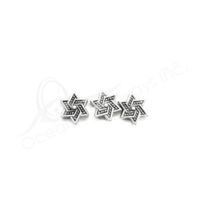 (CLOSE OUT) BEADS - METAL STAR (PK 100) 1 CM W X 3 MM T