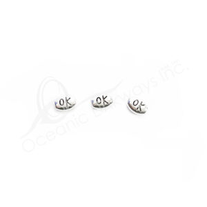(CLOSE OUT) BEADS - METAL OVAL OK (PK 34) 6 MM L X 2 MM T
