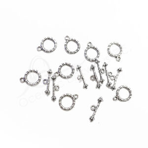 (CLOSE OUT) BEADS - METAL TOGGLE CLASP (PK 8) 12 MM D X 2 MM T
