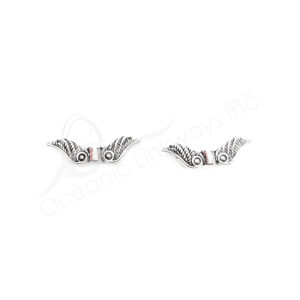 (CLOSE OUT) BEADS - METAL ANGEL WINGS SPACER (PK 12) 2 CM W X 2 MM T