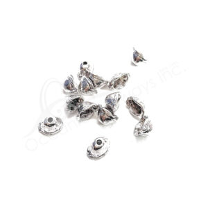 (CLOSE OUT) BEADS - METAL WAVY CAP (PK 13) 11 MM L X 7 MM T