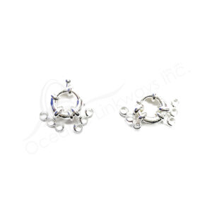 (CLOSE OUT) BEADS - METAL LINK RING FOR TRIPLE ROW (PK 2) 12 MM D X 3 MM T