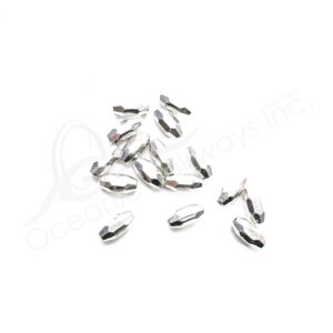 (CLOSE OUT) BEADS - METAL FACETED TUBE (PK 18) 12 MM L X 6 MM T