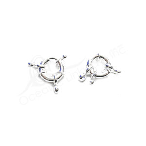 (CLOSE OUT) BEADS - METAL LINK RING FOR SINGLE ROW (PK 2) 1.5 CM D X 4 MM T