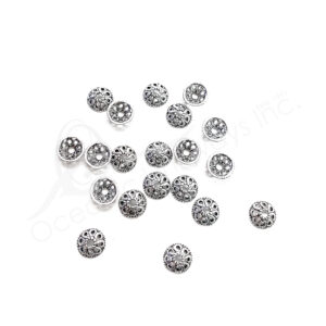 (CLOSE OUT) BEADS - METAL CAP (PK 20) 1 CM D