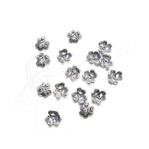 (CLOSE OUT) BEADS - METAL CAP SPIRALS (PK 16) 12 MM W