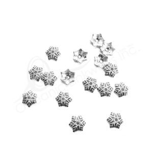 (CLOSE OUT) BEADS - METAL CAP STAR (PK 16) 13 MM W