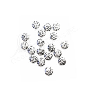 (CLOSE OUT) BEADS - METAL FLAT MELI-MELO (PK 18) 1 CM D X 4 mm T