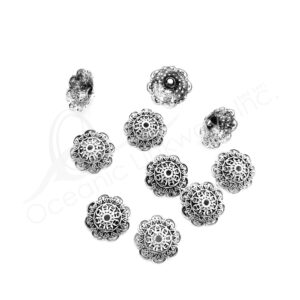 (CLOSE OUT) BEADS - METAL BIG CAP (PK 10) 19 MM D