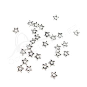 (CLOSE OUT) BEADS - METAL STAR SPACER (PK 28) 7 MM W X 1 MM T