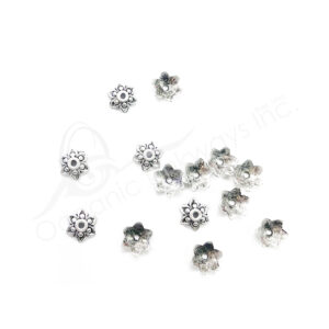 (CLOSE OUT) BEADS - METAL CAP STAR (PK 50) 1 CM W