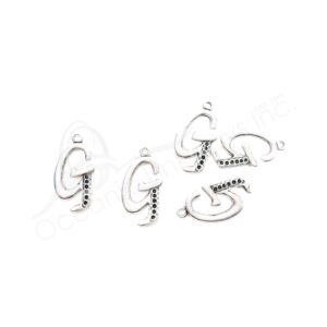 (CLOSE OUT) BEADS - METAL LETTER G CHARM (PK 5) 2.5 MM L