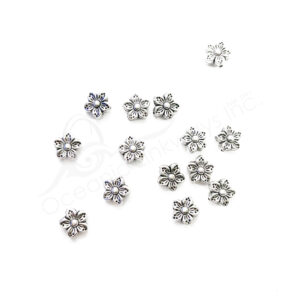 (CLOSE OUT) BEADS - METAL FLOWER SPACER (PK 28) 8 MM W X 3 MM T