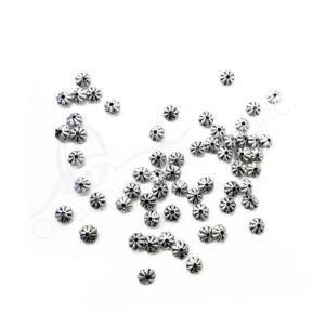 (CLOSE OUT) BEADS - METAL CONE FLOWER 6 MM W X 3 MM T