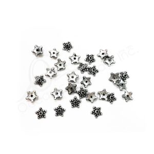 (CLOSE OUT) BEADS - METAL CAP STAR 8 MM W