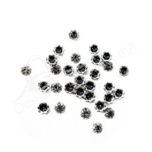 (CLOSE OUT) BEADS - METAL CAP 9 MM W