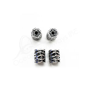 (CLOSE OUT) BEADS - METAL TUBE (PK 4) 1 CM D X 12 MM L