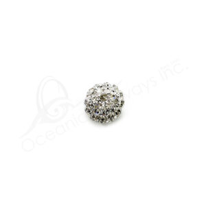 (CLOSE OUT) BEADS - METAL SPARKLING BALL (PK 1) 18 MM D