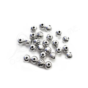 (CLOSE OUT) BEADS - METAL BALL WITH EYE (PK 25) 5 MM D