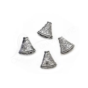 (CLOSE OUT) BEADS - METAL BIG CONE (PK 4) 21 MM L X 1 CM W