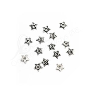 (CLOSE OUT) BEADS - METAL STAR SPACER (PK 72) 8 MM W