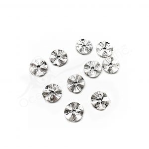 (CLOSE OUT) BEADS - METAL WAVY DISC  (PK 100) 13 MM D X 1 MM T