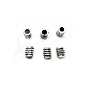 (CLOSE OUT) BEADS - METAL TUBE SPACER (PK 50) 1 CM L X 7 MM D