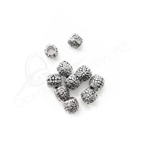 (CLOSE OUT) BEADS - METAL TUBE  (PK 50) 8 MM L X 7 MM D