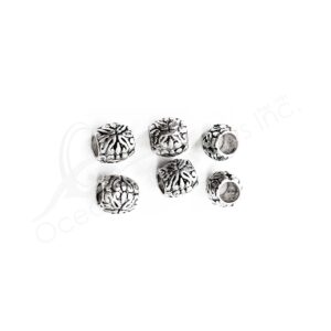 (CLOSE OUT) BEADS - METAL TUBE  (PK 50) 8 MM L X 7 MM D