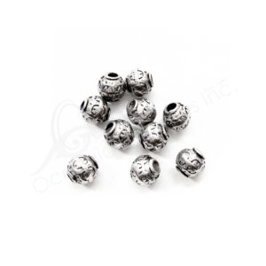 (CLOSE OUT) BEADS - METAL BALL (PK 50) 9 MM L X 9 MM D