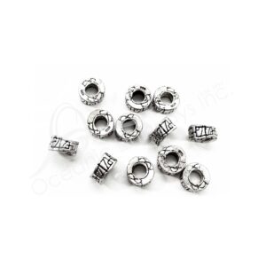 (CLOSE OUT) BEADS - METAL ABSTRACT DISC (PK 50) 1 CM D X 5 MM T