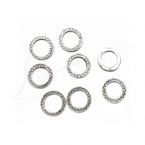 (CLOSE OUT) BEADS - METAL RING (PK 100) 19 MM D X 1 MM T