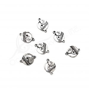 (CLOSE OUT) BEADS - METAL DOUBLE LOOPS (PK 50) 18 MM D X 2 MM T